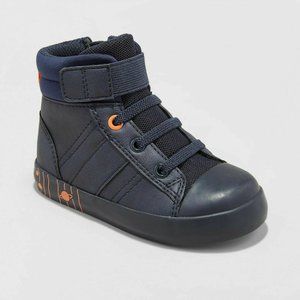 Cat & Jack Ayden Planet Baby Sneaker Navy/Orange
